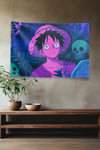 Vagonik One Piece Luffy Spooky Jungle Skulls Duvar Örtüsü Tapestry