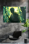 Vagonik One Piece Roronoa Zoro Surrounded By Bamboo Duvar Örtüsü Tapestry