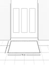 Vagonik Örgü Nakış Desenli Dijital Baskılı 50x70cm Dekoratif Çok Amaçlı Iç Ve Dış Kapı Paspası
