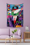 Vagonik Pop Art Rene Magritte Adamın Oğlu Grafiti Duvar Örtüsü Halısı