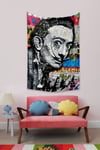 Vagonik Pop Art Salvador Dali Grafiti Duvar Örtüsü Halısı