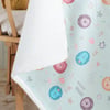 Vagonik Puffy Bebek Battaniyesi 80x80 Cm Aslan desenli Mavi Melis Koyun Tüyü Battaniye