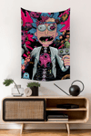 Vagonik Rick And Morty Kozmik Psychedelic Duvar Örtüsü Halısı