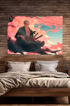 Vagonik Roronoa Zoro Cherry Blossom Meditation Duvar Örtüsü Tapestry