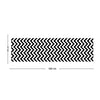 Vagonik Siyah Beyaz Yan Zigzag Desenli Dijital Baskılı Runner 140x40 cm