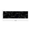 Vagonik Siyah Gold Mermer Desenli Dijital Baskılı Runner 140x40 cm