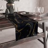 Vagonik Siyah Gold Mermer Desenli Dijital Baskılı Runner 140x40 cm