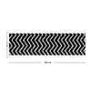 Vagonik Siyah Zigzag Desenli Dijital Baskılı Runner 140x40 cm