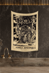 Vagonik Tarot Kartı King Of Spears Duvar Örtüsü Halısı