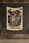 Vagonik Tarot Kartı Queen Of Stars Duvar Örtüsü Halısı