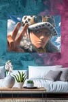 Vagonik Trafalgar Law One Piece Portrait Duvar Örtüsü Tapestry
