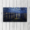 Vagonik Van Gogh Yıldızlı Gece 2 Dijital Baskılı 50x70cm Dekoratif Çok Amaçlı Iç Ve Dış Kapı Paspası