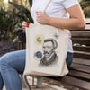 Vagonik Van Gogh Yıldızlı Gece Baskılı Ham Bez Kanvas Çanta 240 Gr.