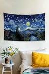 Vagonik Vincent Van Gogh Yıldızlı Gece Duvar Örtüsü Duvar Halısı