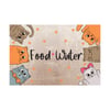 Vagonik Water Food Kedi Desenli Dijital Baskılı 35x50cm Dekoratif Çok Amaçlı Iç Ve Dış Kapı Paspası Mama Paspası