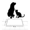 Vagonik Water Food Kedi Köpek Antrasit Dijital Baskılı 35x50cm Dekoratif Çok Amaçlı Iç Ve Dış Kapı Paspası Mama Paspası