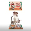 Vagonik Water Food Kedi Köpek Cats Make Me Happy Dijital Baskılı 35x50cm Dekoratif Çok Amaçlı Iç Ve Dış Kapı Paspası Mama Paspası