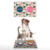 Vagonik Water Food Kedi Köpek Desenli Dijital Baskılı 35x50cm Dekoratif Çok Amaçlı Iç Ve Dış Kapı Paspası Mama Paspası