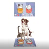 Vagonik Water Food Kedi Köpek Desenli Dijital Baskılı 35x50cm Dekoratif Çok Amaçlı Iç Ve Dış Kapı Paspası Mama Paspası