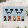 Vagonik Water Food Kedi Köpek Dijital Baskılı 50x70cm Dekoratif Çok Amaçlı Iç Ve Dış Kapı Paspası Mama Paspası
