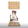 Vagonik Water Food Kedi Köpek Gökkuşağı Dijital Baskılı 35x50cm Dekoratif Çok Amaçlı Iç Ve Dış Kapı Paspası Mama Paspası
