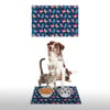 Vagonik Water Food Kedi Köpek Kelebek Desenli Dijital Baskılı 35x50cm Dekoratif Çok Amaçlı Iç Ve Dış Kapı Paspası Mama Paspası