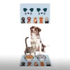 Vagonik Water Food Kedi Köpek Mavi Patili Dijital Baskılı 35x50cm Dekoratif Çok Amaçlı Iç Ve Dış Kapı Paspası Mama Paspası