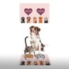 Vagonik Water Food Kedi Köpek Patili Kalp Dijital Baskılı 35x50cm Dekoratif Çok Amaçlı Iç Ve Dış Kapı Paspası Mama Paspası