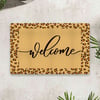 Vagonik Welcome Leopar Dijital Baskılı 50x70cm Dekoratif Çok Amaçlı Iç Ve Dış Kapı Paspası