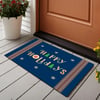 Vagonik Yılbaşı Happy Holidays Dijital Baskılı 50x70cm Dekoratif Çok Amaçlı Iç Ve Dış Kapı Paspası