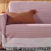 Vagonik Zigzag Desenli 3m Çekyat Kollarını Örten Battal Boy Koltuk Örtüsü 170 x 300 Bordo