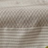 Vagonik Zigzag Natural Keten Koltuk Örtüsü | Koltuk Şalı Çekyat Örtüsü - Bej