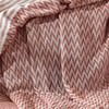 Vagonik Zigzag Natural Keten Koltuk Örtüsü | Koltuk Şalı Çekyat Örtüsü - Kiremit