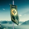 Yüzüklerin Efendisi Güç Yüzükleri Rohan Krallığı Flama Bayrak 50x100