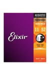 Elixir 16027 Nanoweb Phosphor Bronze Akustik Gitar Teli (11-52)