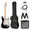 Squier Sonic Stratocaster Siyah Elektro Gitar Seti