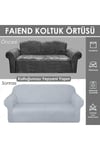 Balpeteği 3 Kişilik Vizon Lastikli Kanepe Örtüsü | Lastikli Koltuk Örtüsü | koltuk kılıfı