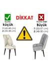 Kadife Sandalye Kılıfı Retro Oval Sandalye Örtüsü Sandalye Koruma Tekli(KÜÇÜK İÇİN)35x45