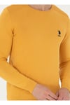  U.S. Polo Assn. Bisiklet Yaka Slim Fit Hardal Erkek Kazak TD01-BSK23