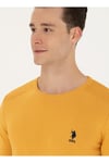  U.S. Polo Assn. Bisiklet Yaka Slim Fit Hardal Erkek Kazak TD01-BSK23