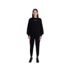 Authentic Angely Kadın Siyah Comfort Fit Sweatshirt