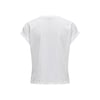 Beyaz Kadın Bisiklet Yaka T-shirt