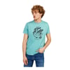 Bisiklet Yaka Baskılı Erkek T-shirt 