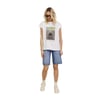 Bisiklet Yaka Baskılı Kadın T-shirt 12234665