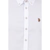Düğmeli Yaka Slim Fit Uzun Kollu Beyaz Erkek %100 Pamuk Gömlek 1571767