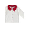 Ekru Çırçıtlı Kalp Desenli Bebek 3Lü Takım