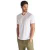 Erkek Beyaz %100 Koton V Yaka Basic T-Shirt
