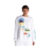 Erkek Beyaz Logo Navarro Bisiklet Yaka Sweatshirt 321M3CW-001