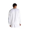 Erkek Beyaz Logo Navarro Bisiklet Yaka Sweatshirt 321M3CW-001