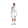 Erkek Beyaz Logo Navarro Bisiklet Yaka Sweatshirt 321M3CW-001
